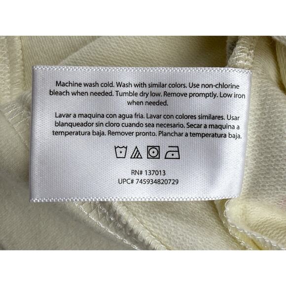 WildFox Hearts Print Short Lounge Set Women Small Longsleeve Sweatshirt Oatmeal - Picture 16 of 16